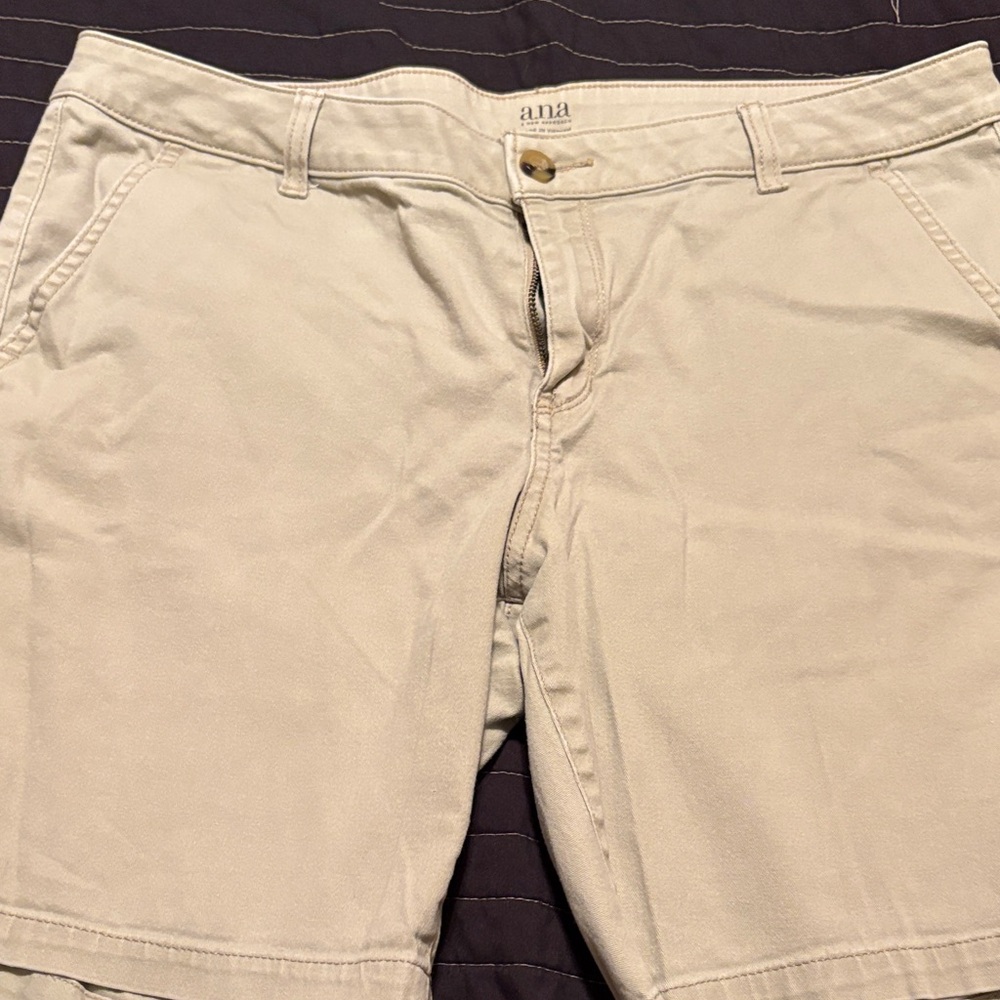 a.n.a Women's Khaki Bermuda Shorts